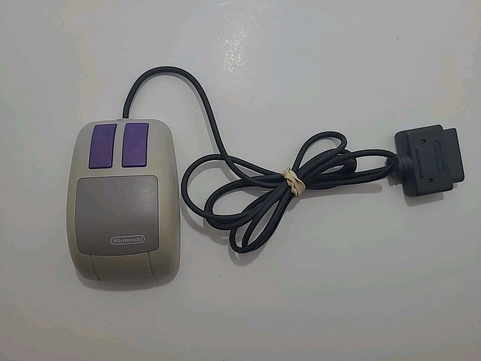 Paquete Mario Paint Mouse (Super Nintendo SNES, 1992) ¡Completamente probado y funcionando! Foto 4 de 4