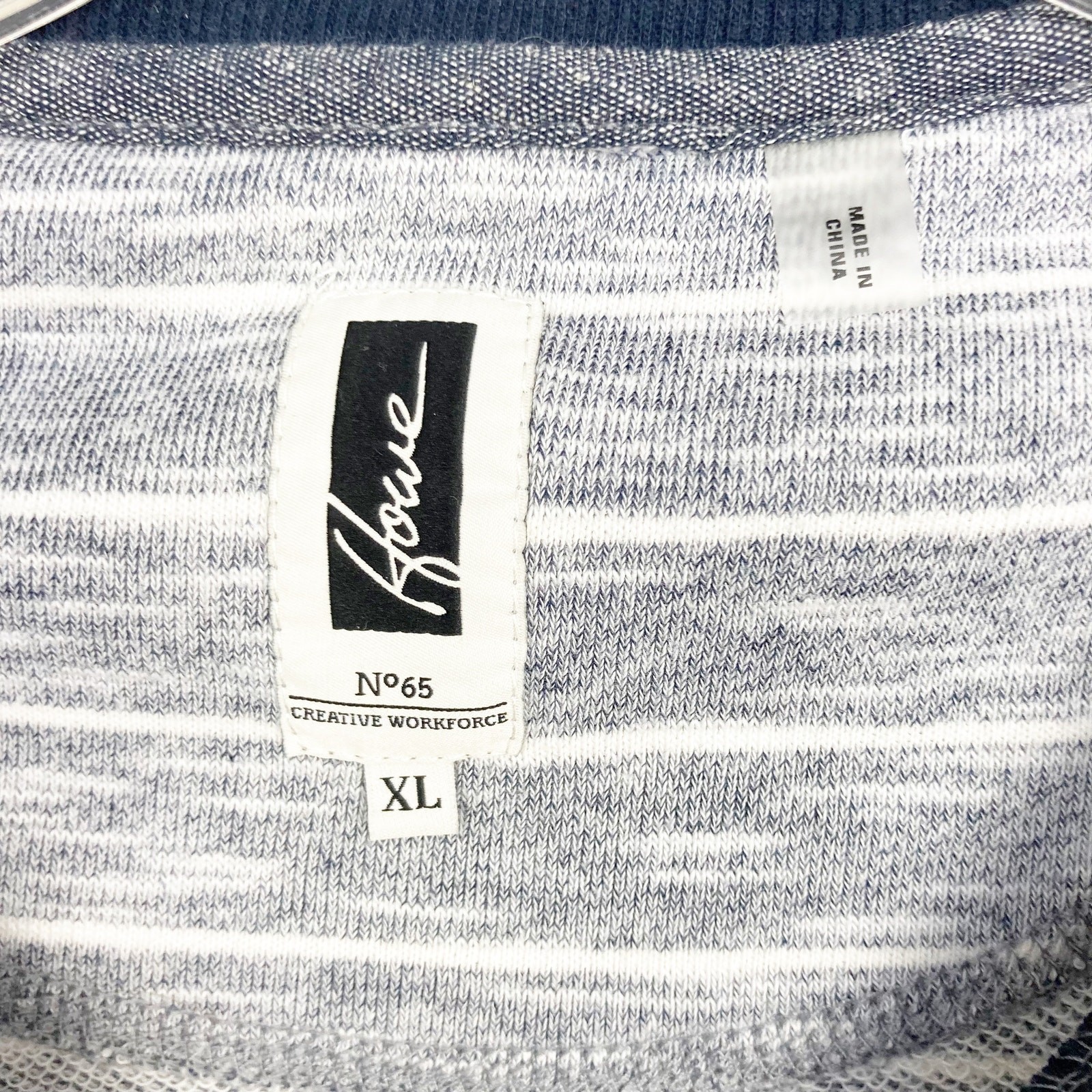 Howe Creative Workforce Gray Striped Sweater Sz XL - image 2