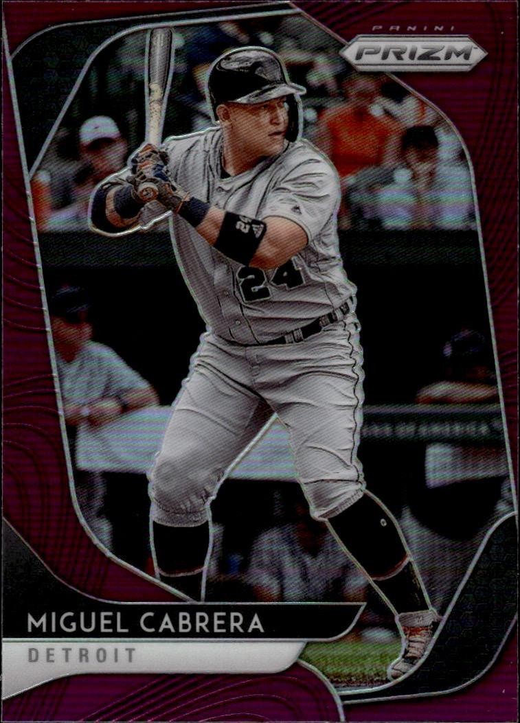 2020 Panini Prizm #159 Miguel Cabrera Purple Prizm