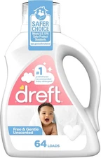 Dreft Free & Gentle Liquid Laundry Detergent, of 92 Fl Oz (Pack 1) 