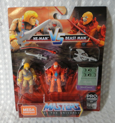 Masters Of The Universe He-Man vs Beast Man Mega Construx MOTU Figures Set