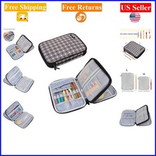 Large Gray Dots Crochet Hook Case for Up to 8" Travel Storage Nylon