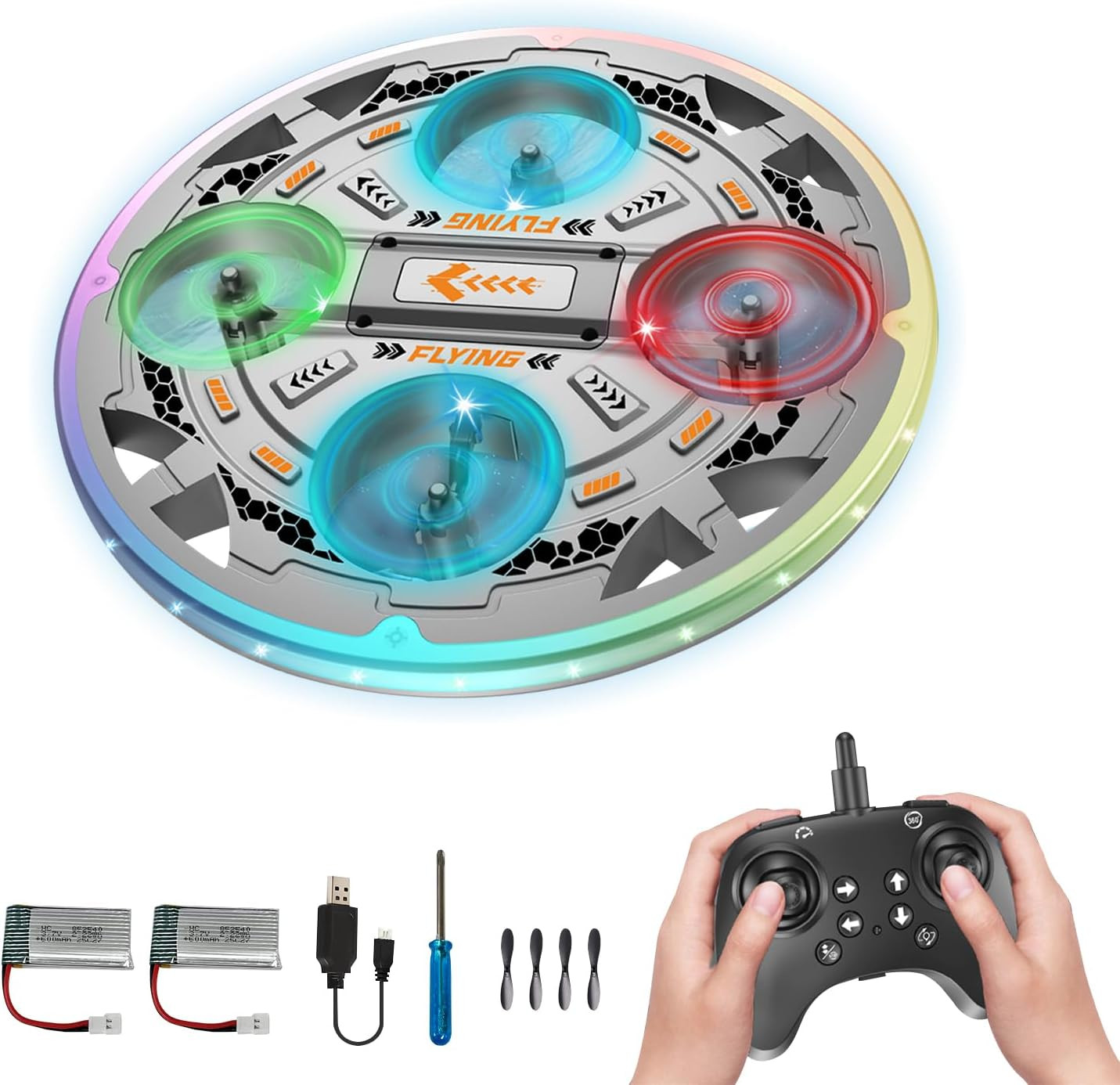 RC UFO Airplane for Kids and Beginners, 2.4Ghz Drone Remote Control UFO Plane wi