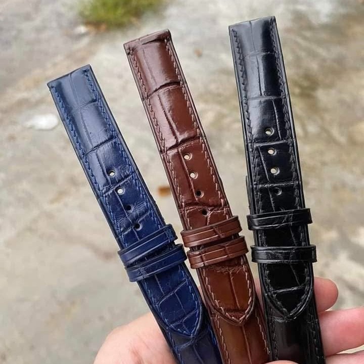 Real Crocodile Leather Watch Band for Men Crocodile Watch Strap Quick Release