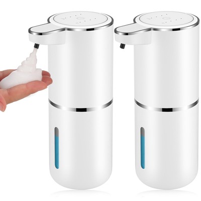 2 Pack Automatic Soap Dispensers,13.4oz/380ml USB Touchless Automatic Foaming...