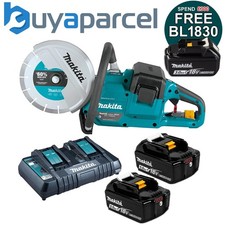 Makita DCE090T2X1 18v / 36v 9" Cordless Brushless Power Disc Cutter Saw 2 x5.0ah
