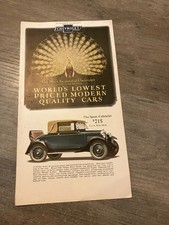 1927 Chevrolet Sales Brochure Folder Sport Cabriolet Landau Sedan Roadster