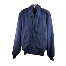 US Air Force Bomber Jacket 40L Men Blue Removable Liner Defense Logistics Agency