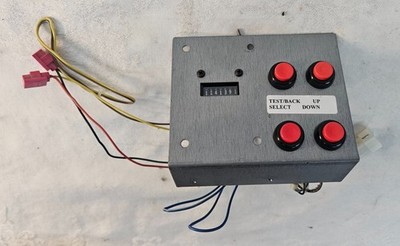 Global VR NASCAR Racing Arcade Game SERVICE & TEST Switch Plate w Counter