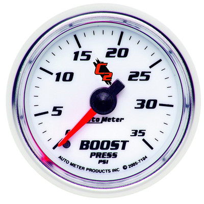 AutoMeter 7104 C2 Series 2-1/16'' Boost Gauge, 0-35 PSI