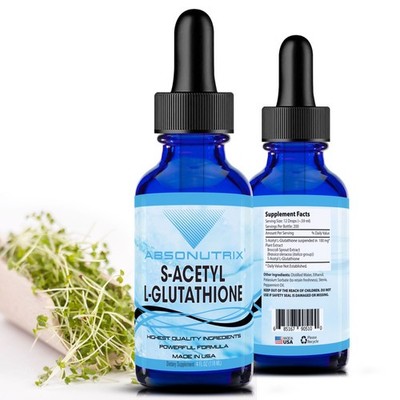 Absonutrix S-Acetyl L-Glutathione 100 mg per Serving 4 oz Liquid 200 Servings