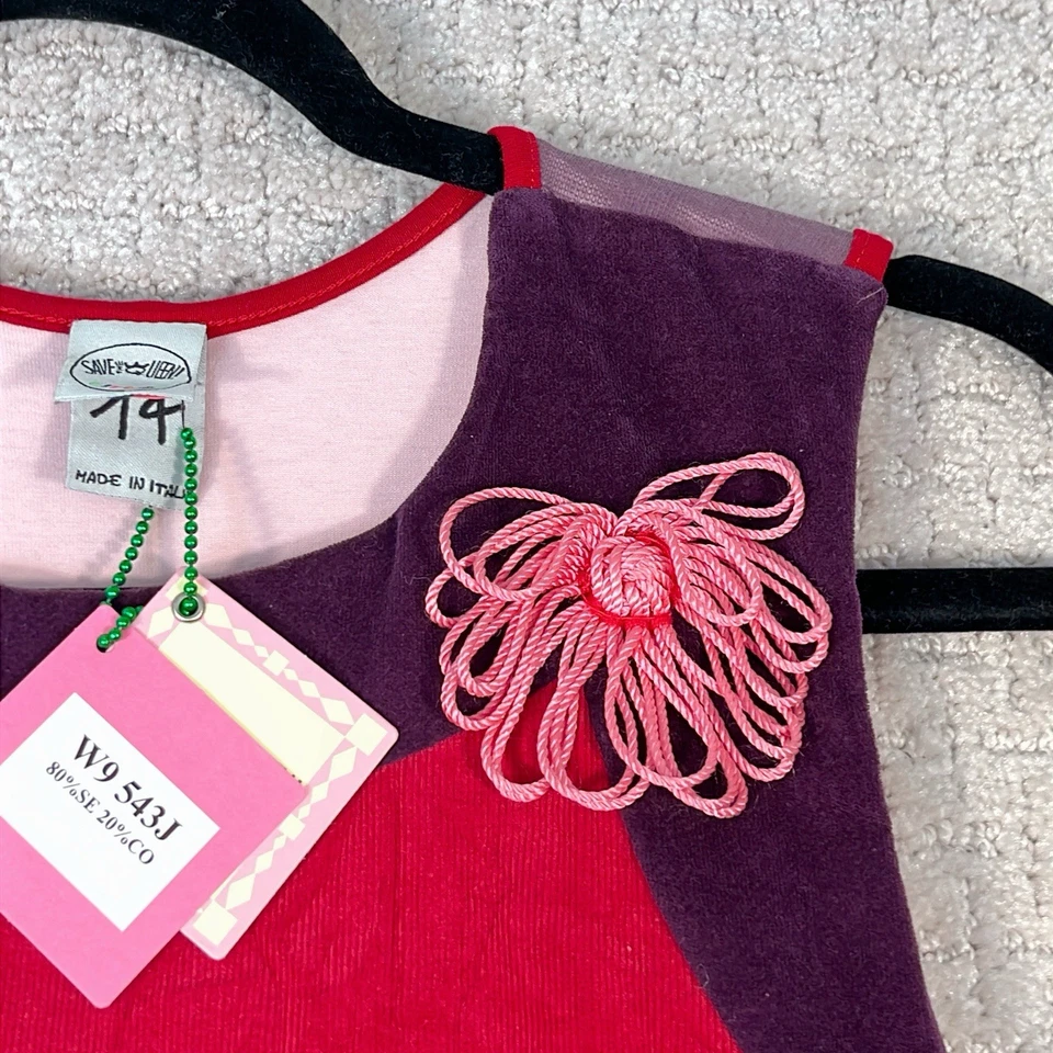 Vestido Save The Queen 80% Seda Talla 14 Boho Retro Italia Nuevo con Etiquetas Raro Línea A Sin Nivel Foto 4 de 4