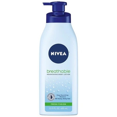 NIVEA Breathable Nourishing Body Lotion Fresh Fusion, 13.5 Fl Oz (Pack of 1)