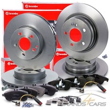 BREMBO BREMSSCHEIBEN +BEL&Auml;GE +VWK VORNE+HINTEN F&Uuml;R MERCEDES C-KLASSE W204 S204