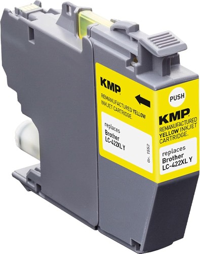 KMP Ink Cartridge for Brother LC422XLY Yellow - 1552,4009 - for Brother MFC-J 53 - Afbeelding 7 van 9