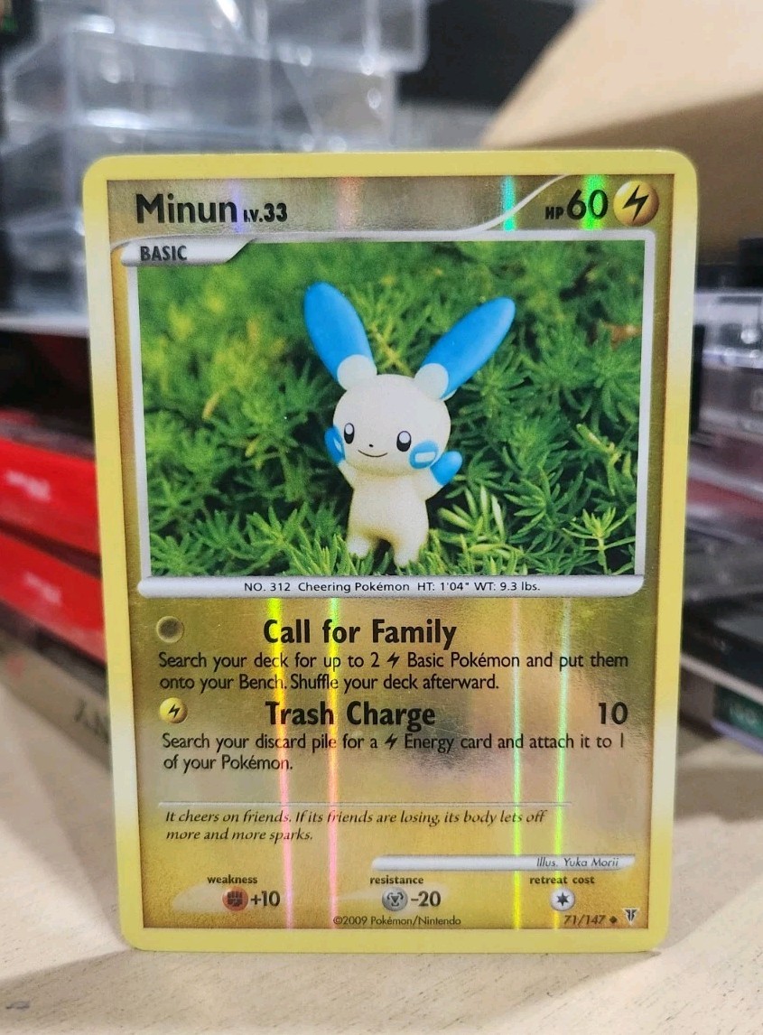 Pokemon TCG Minun 71/147 Supreme Victors Reverse Holo 2009 LP/MP Yuka Morii