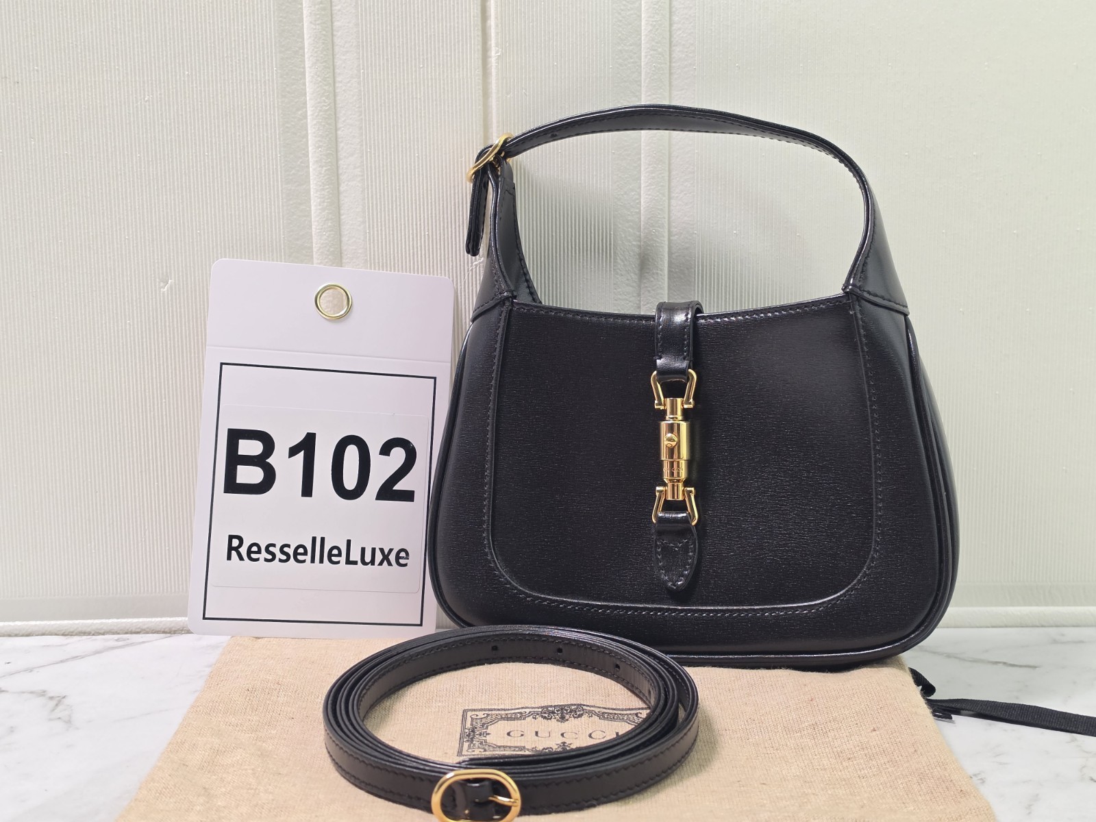 Authentic Pre-owned Gucci Jackie 1961 Mini Black image 3
