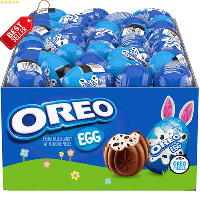 Creme Filled Chocolate Easter Eggs 48 Pack 1.09oz Bulk Candy Basket Treats - US