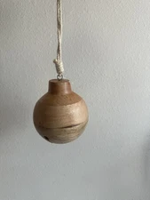My Texas House 6 in Wood Jingle Bell Christmas Hanging Décor Natural Fast Ship