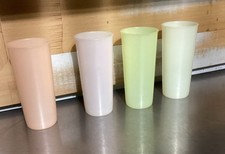 Vintage Tupperware 115 Pastel Tumblers 12 Ounces Set Of 4