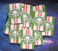 10 x GLASGOW CELTIC 8CM x 5.8CM STICKERS - GREEN BRIGADE PARKHEAD ULTRAS CFC