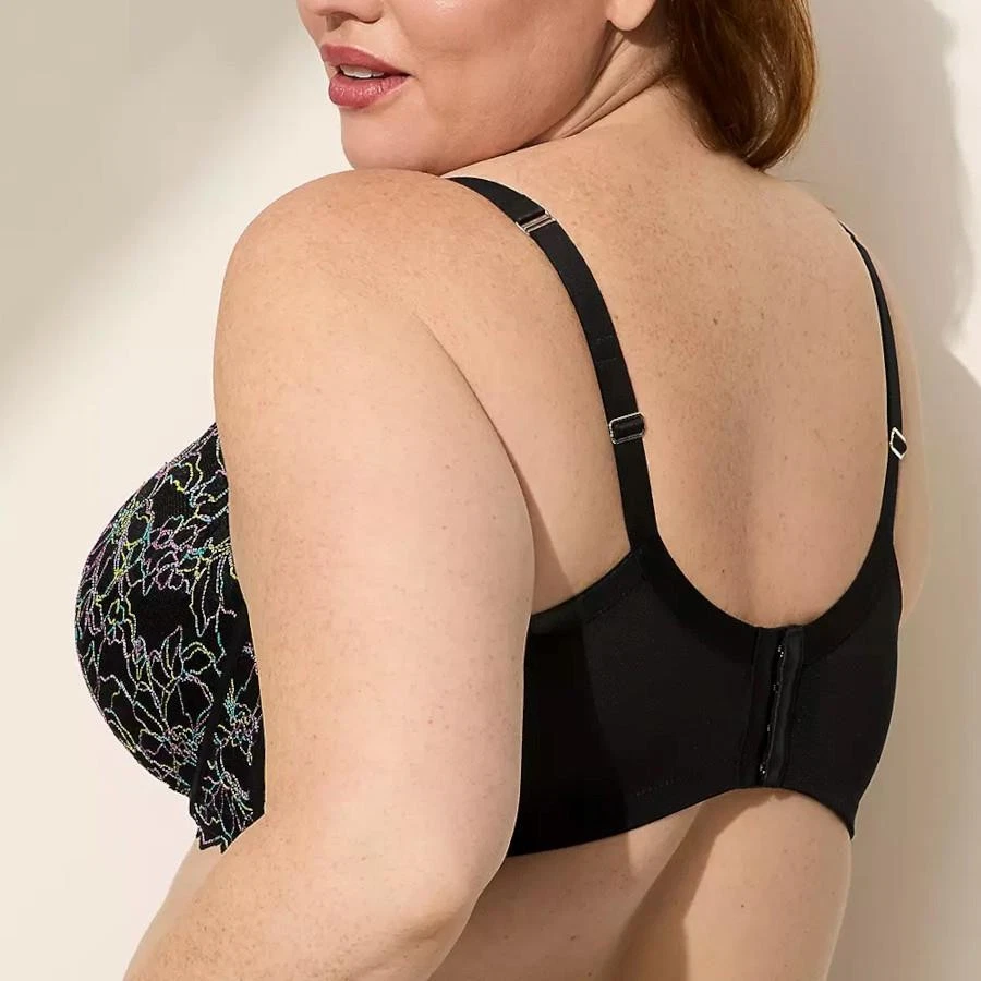 Lane Bryant Cacique Strappy-Neck Boost Balconette Bra 44DDD *Black* NWT! - Image 3 of 3