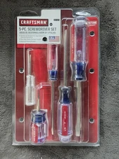 NOS New sealed Craftsman USA 5 Pc. Screwdriver Set Slotted Made In USA 47137