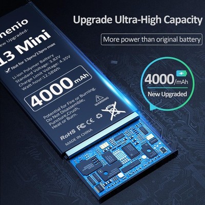 Battery for iPhone 13 Mini 4000mAh 2025 New Upgrade High Capacity