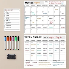 LANDNEOO Magnetic Dry Erase Calendar for Refrigerator, 14X11 inches, Style 2 