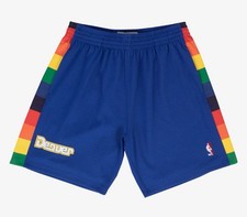 Mitchell Ness Royal NBA Denver Nuggets 1991-92 Road Swingman Shorts, Small