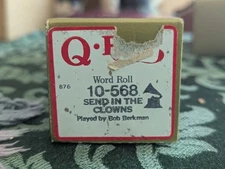 QRS 10-568 Send In The Clowns Played By Bob Berkman Antique Music Roll As Shown