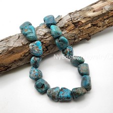 AAA Natural Turquoise Nugget Beads 8" Strand   20x15x10mm Blue Genuine Gemstone