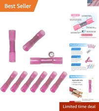 Red 10Pcs 8AWG Heat Shrink Butt Connectors Kit,Waterproof Insulated Marine Au...