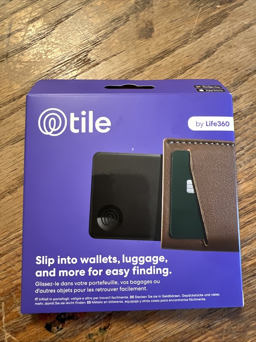 TILE BY LIFE 360 SLIM WALLET FINDER BLUETOOTH LUGGAGE TRACKER ITEM