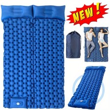 Inflatable Double Camping Mat Ultralight Air Bed Sleeping Mattress & Pillow Best