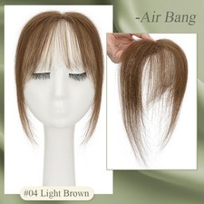 100 Real Bang Clip In Remy Human Hair Extensions Thick 3D Bangs Fringe Hairpiece
