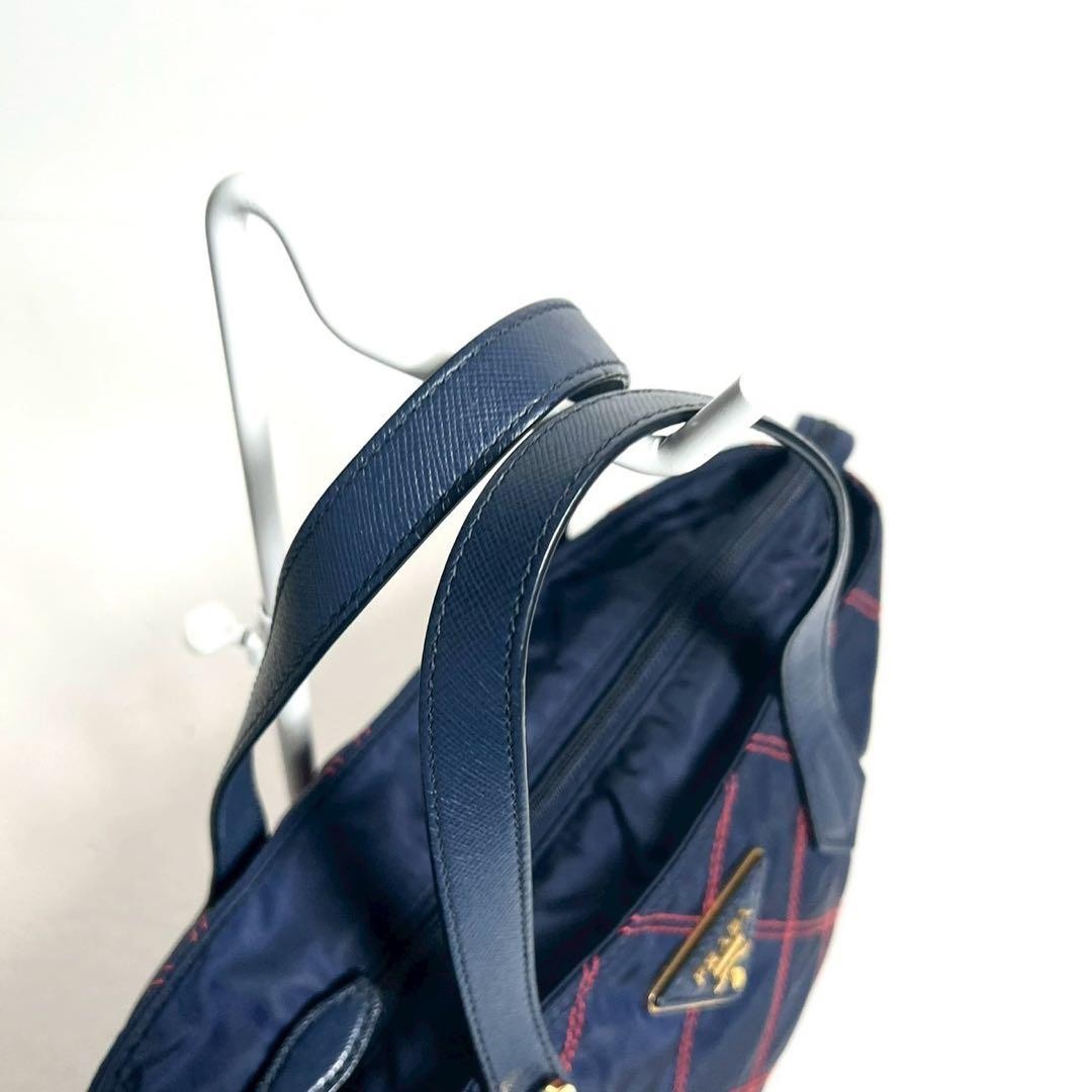 PRADA 1BA090 Quilted Nylon 2Way Bag Navy thumbnail 7
