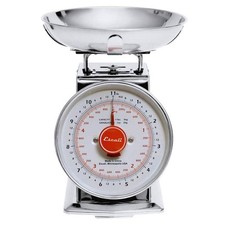 Escali Analog Food Scale Stainless Steel Bowl Tare Feature No Batteries Required
