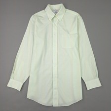 Brooks Brothers Shirt Mens 15.5 32 Green Check Regent Non Iron Supima Cotton