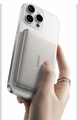 Baseus Picogo Powerbank, Ultra Slim 10000mAh Magsafe 10000mah, weiß