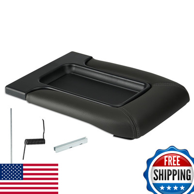 ILONPA Dark Grey Center Console Lid Armrest Cover 01-06 GMC Yukon Sierra Tahoe
