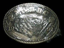 TF13143  NOS  1991  NAT'L ASSN OF BELT BUCKLE COLLECTORS  SOLID BRASS BUCKLE