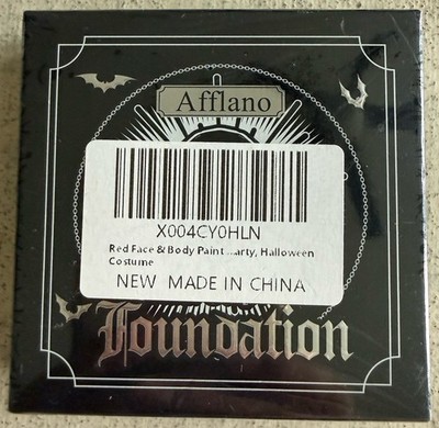 Afflano Cream To Power Foundation Red Face & Body Party Halloween Costume NeW!!!