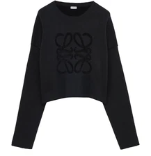 LOEWE Anagram Black Wool Sweater New & Authentic