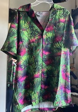Men's Hawaiian 2 Piece Short Set Cruise Wear Short Sleeve Size Large