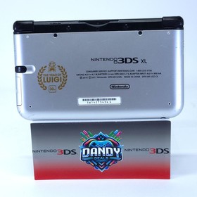 3DS XL Console Silver Mario & Luigi Edition W/ Travel Case + 2Gb Sd + Charger