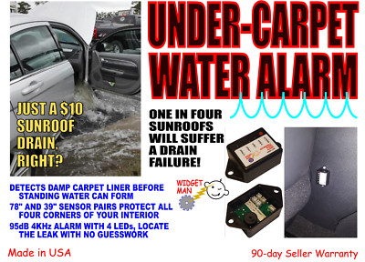 UNDER-CARPET LEAK/WATER/FLOOD ALARM for sunroofs and convertibles, Complete Kit