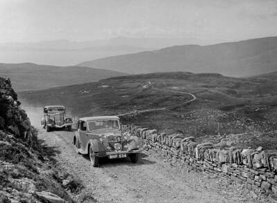 Riley of Miss F Walker leading a Hudson Eight at the RSAC Scottish - Old Photo