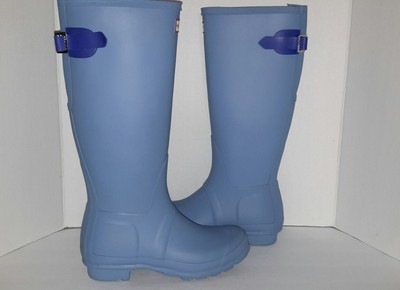 blue hunter boots