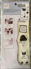 New Heidi Grace SWEET TREATS 10 Piece Cling Rubber Stamp Set